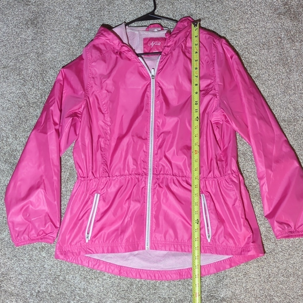 Style and Co pink rain coat, Size large - Picture 6 of 7